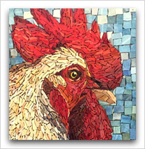 rooster mosaic